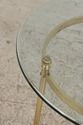 74868: Brass & Glass Round End Table