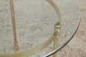 74868: Brass & Glass Round End Table