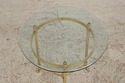 74868: Brass & Glass Round End Table