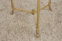 74868: Brass & Glass Round End Table
