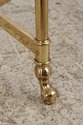 74868: Brass & Glass Round End Table