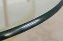 74868: Brass & Glass Round End Table