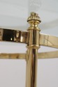 74868: Brass & Glass Round End Table