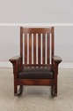 F74873: L&JG STICKLEY Antique Mission Oak Rocking 