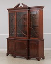 74929: BAKER Mahogany 2 Piece Breakfront China Cab