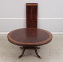 L74937: Round Large Banded Mahogany Inlaid Dining 