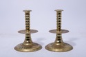 F74960: Pair Of VIRGINIA METALCRAFTERS Brass Colon