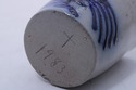 F74962: Blue Stoneware Cup w. Bird Design