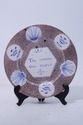 F74963: Ceramic Hand Crafted English Grace Plate