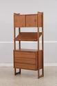 F75042: Mid Century Modern Walnut Bookcase Etagere