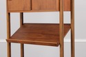 F75042: Mid Century Modern Walnut Bookcase Etagere
