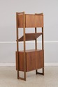 F75042: Mid Century Modern Walnut Bookcase Etagere
