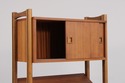 F75042: Mid Century Modern Walnut Bookcase Etagere
