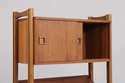 F75042: Mid Century Modern Walnut Bookcase Etagere
