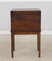 F75051: Antique Early 19th C. Flame Walnut Wine Ce