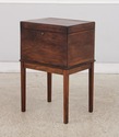F75051: Antique Early 19th C. Flame Walnut Wine Ce