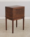 F75051: Antique Early 19th C. Flame Walnut Wine Ce