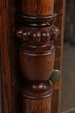 F75057: Antique Oak Curved Glass Display Cabinet
