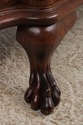 F75057: Antique Oak Curved Glass Display Cabinet