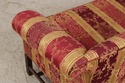 75066: Vintage Camelback Damask Upholstered Sofa