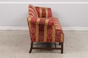 75066: Vintage Camelback Damask Upholstered Sofa