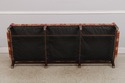 75066: Vintage Camelback Damask Upholstered Sofa