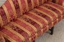 75066: Vintage Camelback Damask Upholstered Sofa