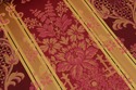 75066: Vintage Camelback Damask Upholstered Sofa