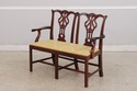 75068: Chippendale Style Mahogany Window Bench