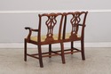 75068: Chippendale Style Mahogany Window Bench