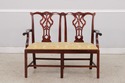 75068: Chippendale Style Mahogany Window Bench