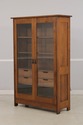 75104: STICKLEY Mission Oak 2 Glass Door China Cab