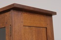 75104: STICKLEY Mission Oak 2 Glass Door China Cab