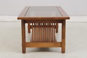 75146: STICKLEY Spindle Side Glass Top Coffee Tabl