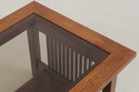 75146: STICKLEY Spindle Side Glass Top Coffee Tabl