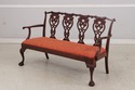 75386: Vintage Carved Mahogany Triple Back Settee 