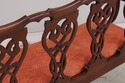 75386: Vintage Carved Mahogany Triple Back Settee 