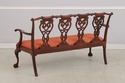 75386: Vintage Carved Mahogany Triple Back Settee 