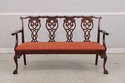 75386: Vintage Carved Mahogany Triple Back Settee 