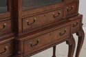 L75399: BAKER Clawfoot Walnut 2 Piece China Cabine