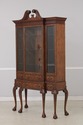 L75399: BAKER Clawfoot Walnut 2 Piece China Cabine