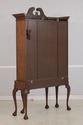 L75399: BAKER Clawfoot Walnut 2 Piece China Cabine