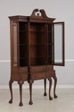 L75399: BAKER Clawfoot Walnut 2 Piece China Cabine