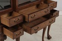 L75399: BAKER Clawfoot Walnut 2 Piece China Cabine