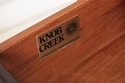 74839: Pair KNOB CREEK Walnut Mahogany Open Bookca