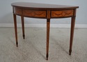 L67854: Adams Style Highly Inlaid Demilune Console