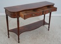 67936: JONATHAN CHARLES Mahogany Serpentine Inlaid