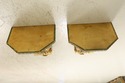 L55417EC: Pair Large Gold Wall Shelf Sconces