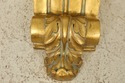 F55418EC: Pair Large Gold Finish Wall Sconce Shelv