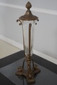 F72534: Pair Of Brass & Glass Lidded Vase Candle H